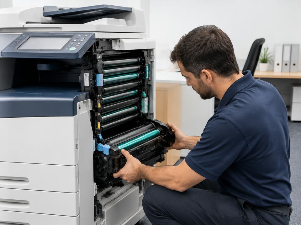 Xerox Machine Repair by NN Enterprises technician